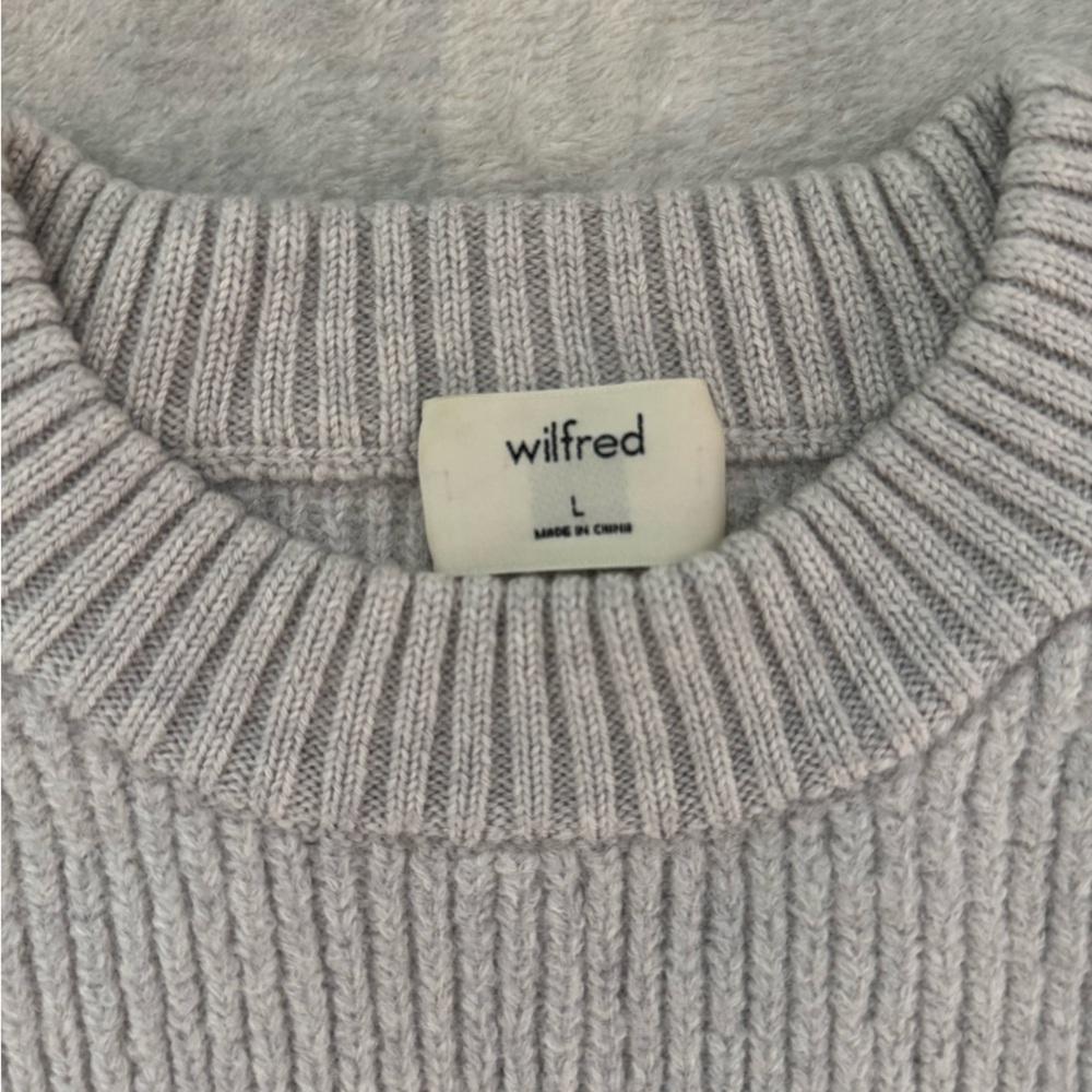 Wilfred Light Gray Ribbed Sweater - Picture 5 of 5